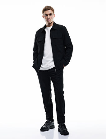 Beli Bağcıklı Katlamalı Paça Rahat Kesim Cep Detaylı Slim Fit Pantolon