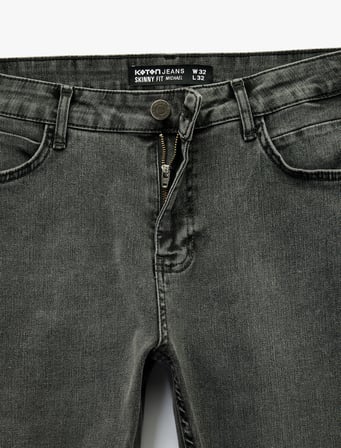 Normal Bel Pamuklu Skinny Fit Jean Pantolon - Michael Jean