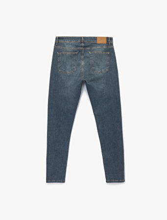 Pamuklu Normal Bel Cep Detaylı Skinny Fit Jean Pantolon - Michael Jean