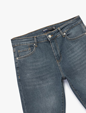 Pamuklu Normal Bel Cep Detaylı Skinny Fit Jean Pantolon - Michael Jean