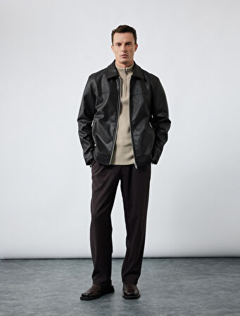 Pileli Oversize Cep Detaylı Kumaş Pantolon