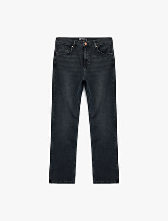 Normal Bel Pamuklu Straight Fit Jean Pantolon - Mark Jean