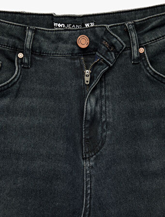 Normal Bel Pamuklu Straight Fit Jean Pantolon - Mark Jean