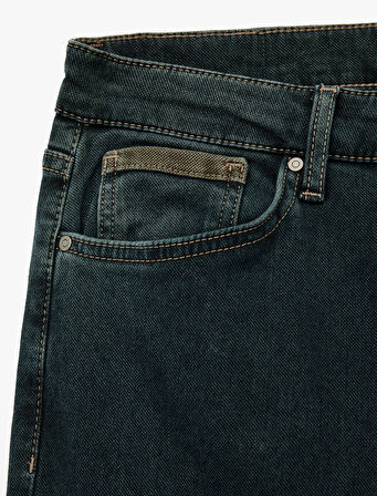 Normal Bel Pamuklu Straight Fit Jean Pantolon - Mark Jean