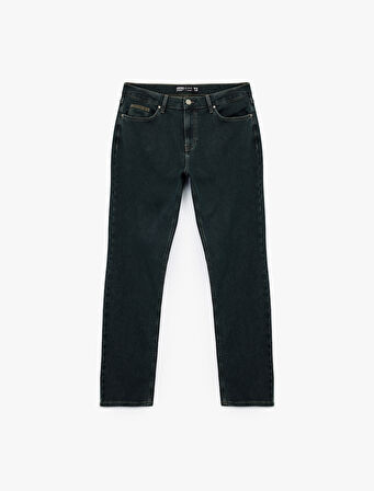 Normal Bel Pamuklu Straight Fit Jean Pantolon - Mark Jean