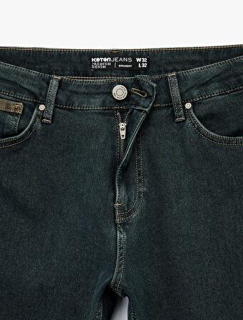 Normal Bel Pamuklu Straight Fit Jean Pantolon - Mark Jean