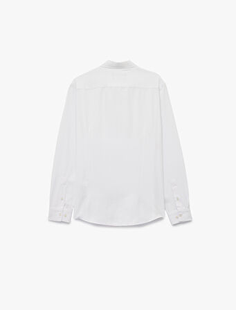 Slim Fit Uzun Kollu Düğmeli Klasik Yaka Gömlek