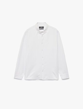 Slim Fit Uzun Kollu Düğmeli Klasik Yaka Gömlek