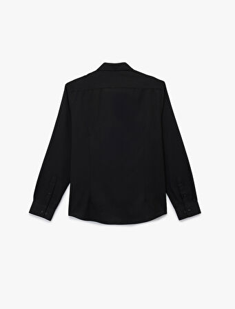 Slim Fit Uzun Kollu Düğmeli Klasik Yaka Gömlek