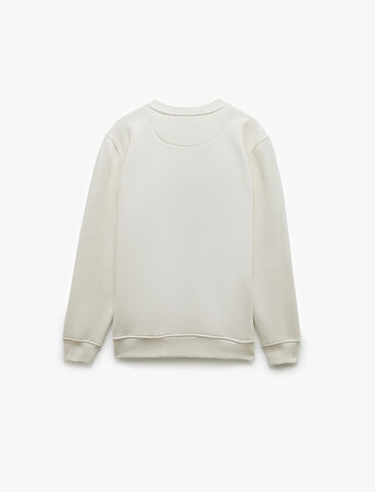 Pamuklu Uzun Kollu Bisiklet Yaka Erkek Basic Sweatshirt