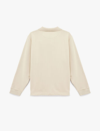 Regular Fit Uzun Kollu Şardonlu Fermuarlı Hırka