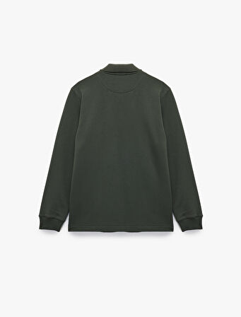 Regular Fit Uzun Kollu Şardonlu Fermuarlı Hırka