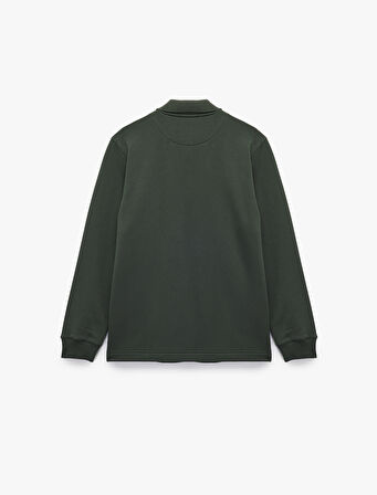 Regular Fit Uzun Kollu Şardonlu Fermuarlı Hırka