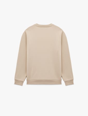 Regular Fit Uzun Kollu Şardonlu Baskılı Bisiklet Yaka Sweatshirt