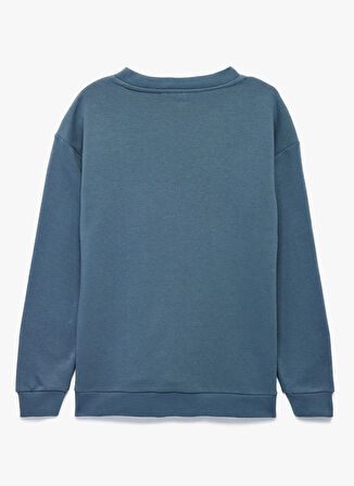 Koton Baskılı Erkek Çocuk Mavi Sweatshırt 6WKB10130TK