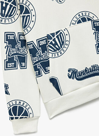 Koton Baskılı Erkek Çocuk Ekru Sweatshırt 6WKB10140TK