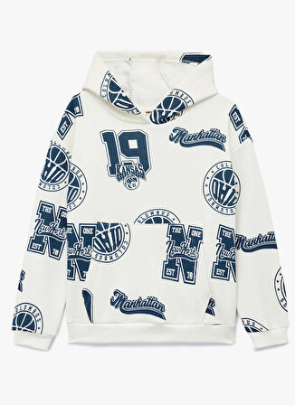 Koton Baskılı Erkek Çocuk Ekru Sweatshırt 6WKB10140TK