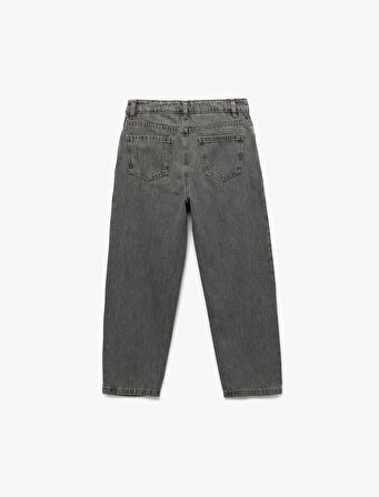Pamuklu Rahat Kesim Denim Pantolon