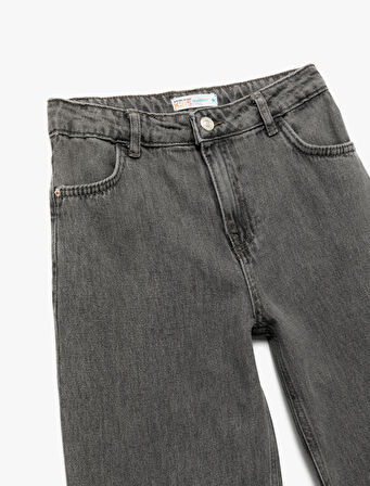 Pamuklu Rahat Kesim Denim Pantolon