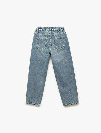 Pamuklu Cepli Rahat Kesim Denim Pantolon