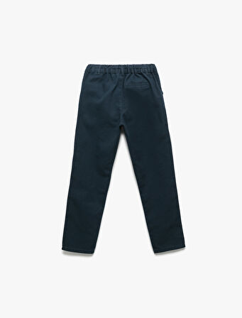 Pamuklu Düğme Detaylı Basic Pantolon