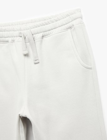 Pamuklu Beli Bağcıklı Şardonlu Jogger Eşofman Altı 
