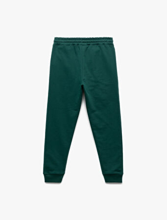 Pamuklu Beli Bağcıklı Şardonlu Jogger Eşofman Altı 