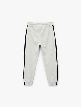 Pamuklu Beli Bağcıklı Şardonlu Jogger Eşofman Altı