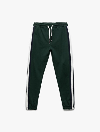 Pamuklu Beli Bağcıklı Şardonlu Jogger Eşofman Altı