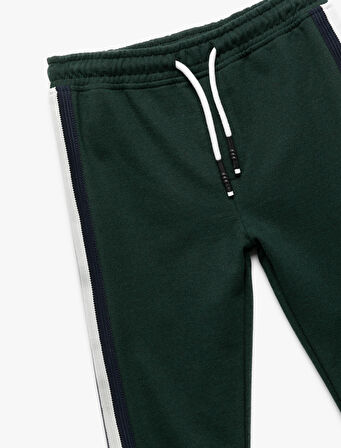 Pamuklu Beli Bağcıklı Şardonlu Jogger Eşofman Altı