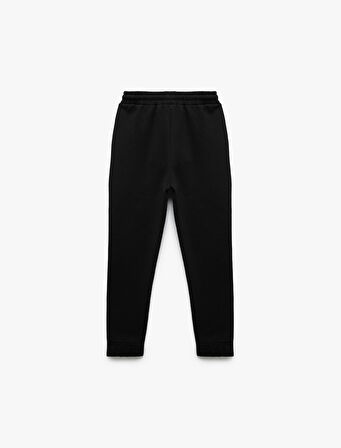 Cep Detaylı Şardonlu Beli Bağlamalı Pantolon Görünümlü Eşofman Altı