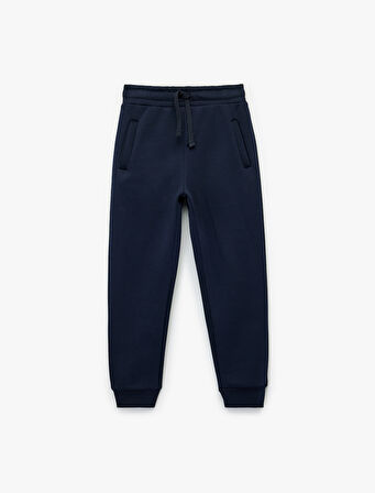 Cepli Beli Bağcıklı Basic Eşofman Altı