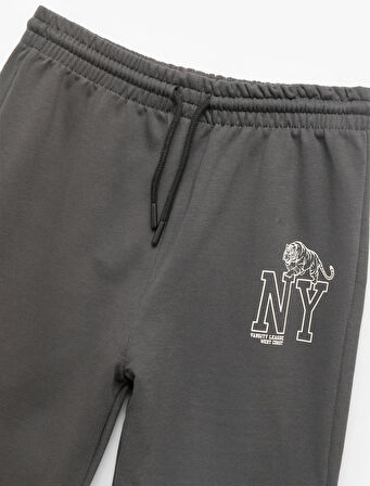 Pamuklu Baskı Detaylı Jogger Eşofman Altı