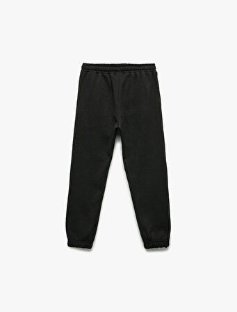 Cep Detaylı Şardonlu Baskılı Jogger Eşofman Altı