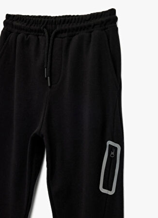 Koton Lastikli Paça Siyah Erkek Çocuk Eşofman Altı 6WKB40045TK