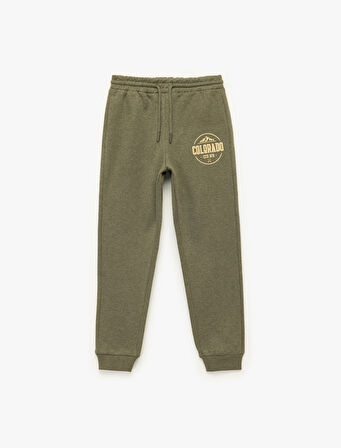 Baskılı İki İplik Şardonlu Jogger Eşofman Altı