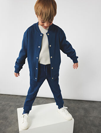 Beli Lastikli Cepli Nervürlü Basic Eşofman Altı