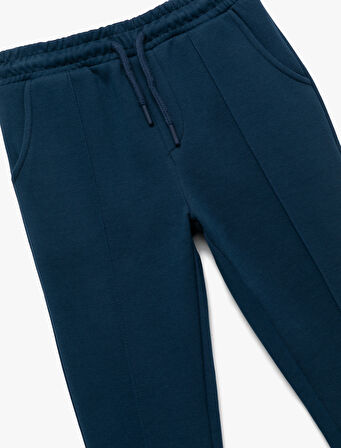 Beli Lastikli Cepli Nervürlü Basic Eşofman Altı