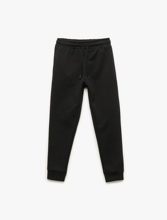 Beli Lastikli Cepli Basic Jogger Eşofman Altı