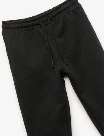 Beli Lastikli Cepli Basic Jogger Eşofman Altı