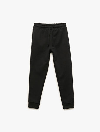 Beli Lastikli Cepli Basic Jogger Eşofman Altı