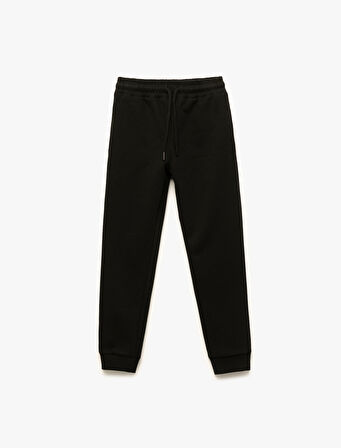 Beli Lastikli Cepli Basic Jogger Eşofman Altı