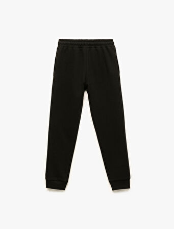 Beli Lastikli Cepli Basic Jogger Eşofman Altı