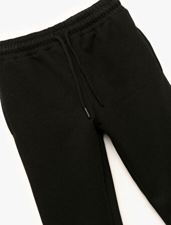Beli Lastikli Cepli Basic Jogger Eşofman Altı
