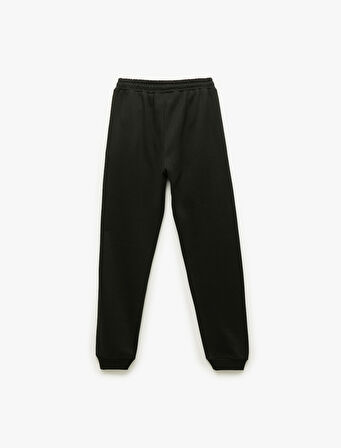 Beli Lastikli Baskı Detaylı Eşofman Altı