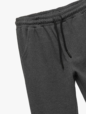 Beli Bağcıklı Cepli Basic Jogger Eşofman Altı 