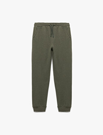 Beli Bağcıklı Cepli Basic Jogger Eşofman Altı 