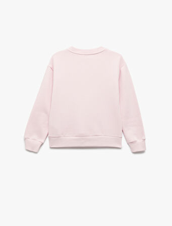 Uzun Kollu Bisiklet Yaka Şardonlu Anime Baskılı Sweatshirt