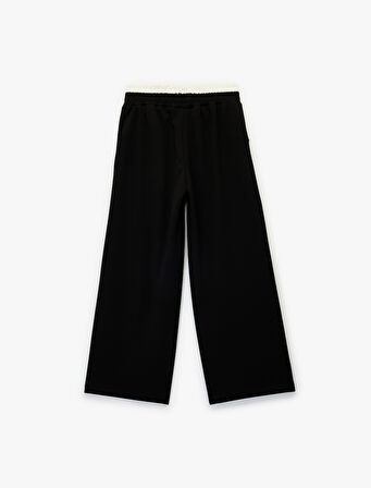 Beli Lastikli Cepli Geniş Paça Pantolon