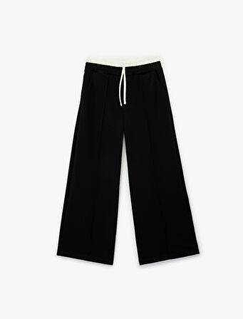 Beli Lastikli Cepli Geniş Paça Pantolon
